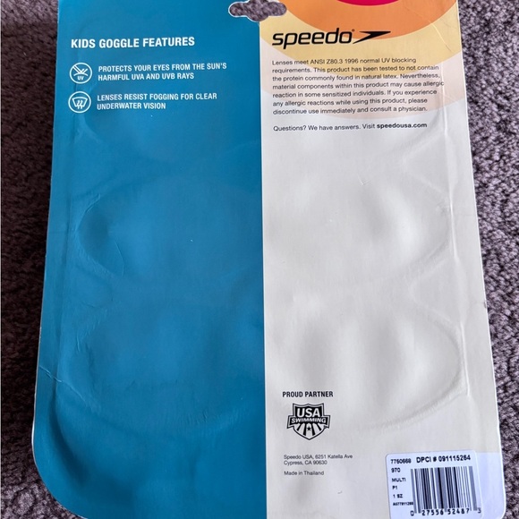 Speedo Kids Swim Goggles 3-Pack - Blue and White - Picture 2 of 2